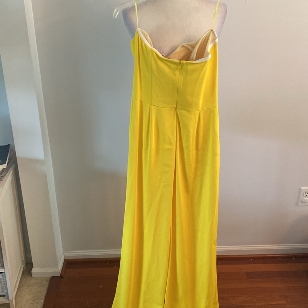 Ramy  Brook strapless yellow Vivian jumpsuit size 6 - Picture 6 of 12